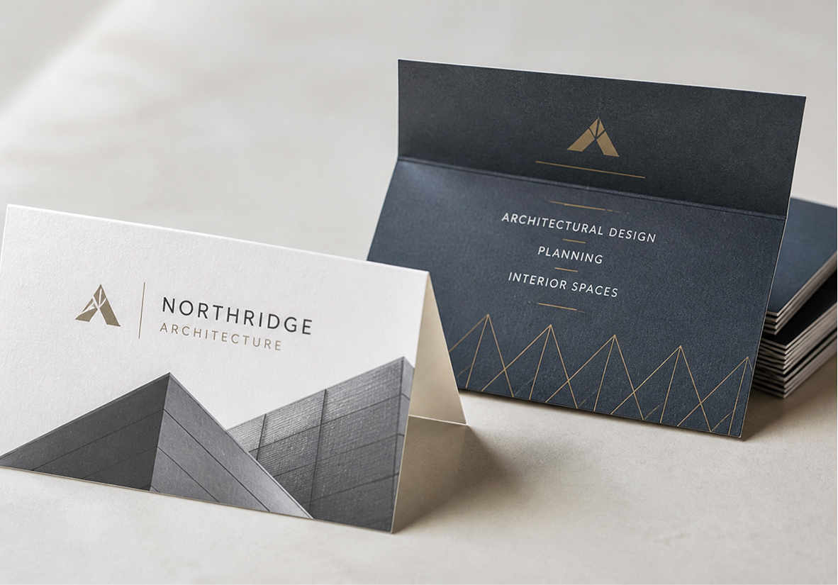 Folded Business Cards