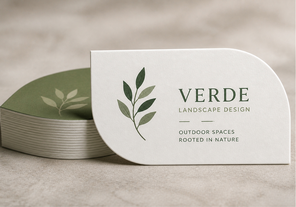 Leaf-Shaped Business Cards