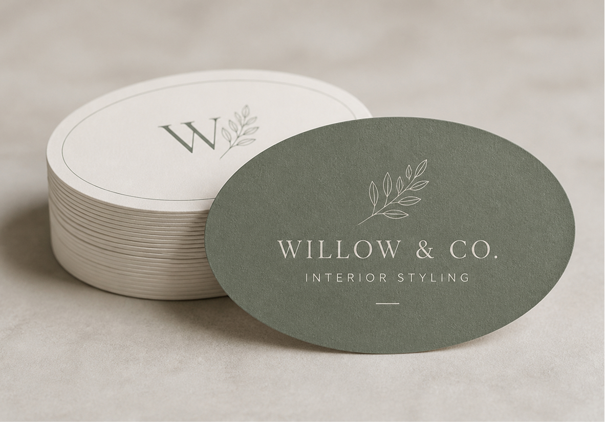 Oval Business Cards