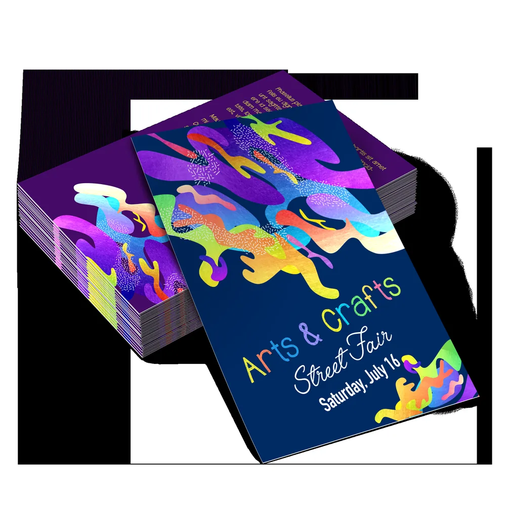Square 2.5×2.5 business cards, stand-out format