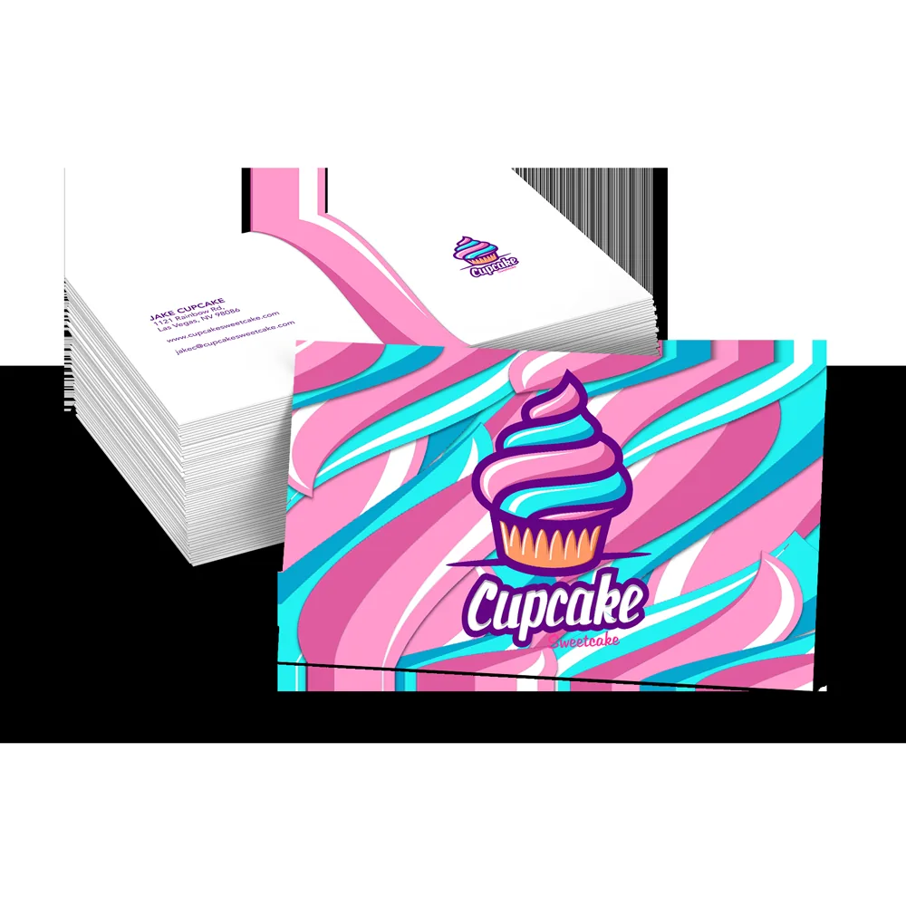 Thick stack of business cards showing print volume