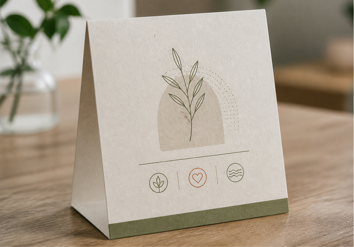 Natural Uncoated Table Tents