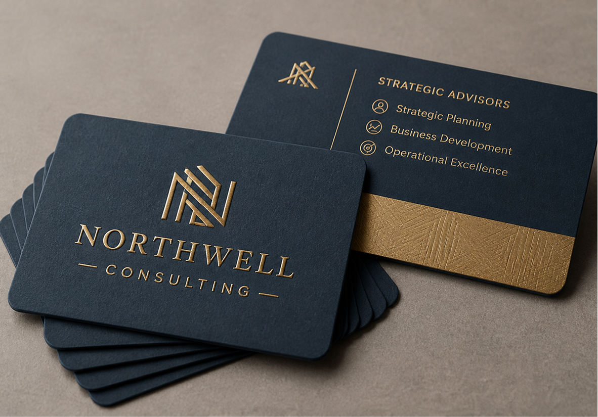 Raised Foil Business Cards